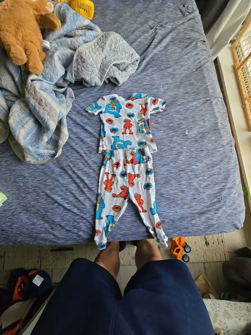 Sesame Street Elmo and Cookie Monster Two-Piece Snug-Fit Pajama Set